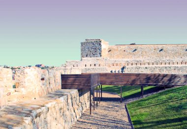 Güneşli bir günde İspanya 'nın merkezindeki Ortaçağ şehri Zamora