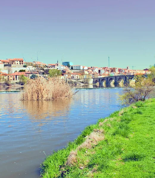 Zamora Vista da cidade do Douro pode ver a sua parede — Fotografia de Stock