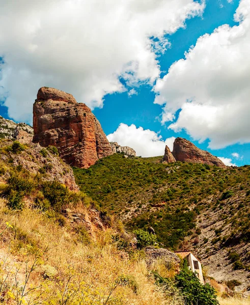 Montagne Riglos Nei Pirenei Montagne Nel Nord Della Spagna Una — Foto Stock