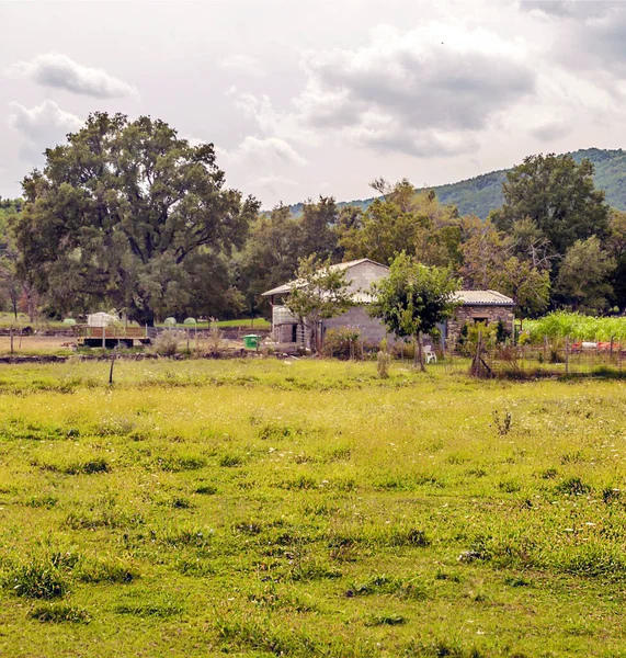 Campos Nas Montanhas Dos Pirenéus — Fotografia de Stock