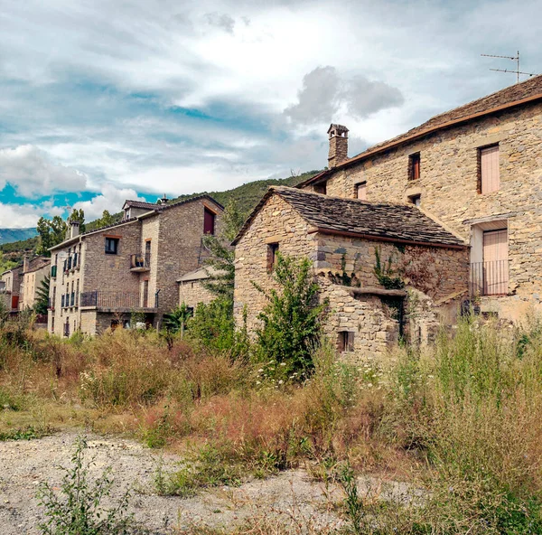 Village Stone Houses Pyrenees Mountains — Stock Photo, Image