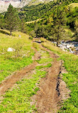 Pirenes dağlarındaki Benasque vadisinde bir nehir.