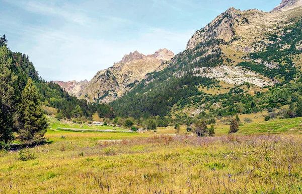 Montagnes Dans Vallée Benasque Dans Les Pyrénées — Photo