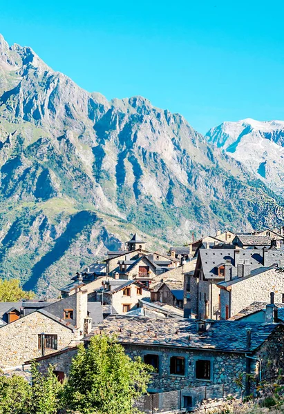 Village Benasque Dans Les Montagnes Des Pyrénées — Photo