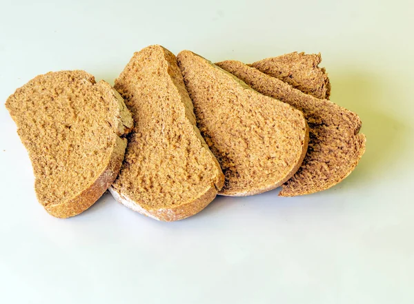 Rye Bread Surrounded White Background — Stock Photo, Image