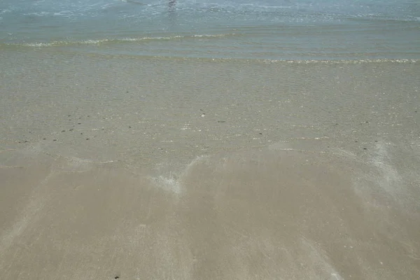 Морской Пляж Песчаная Бухта Волна Воды Летний Фон — стоковое фото