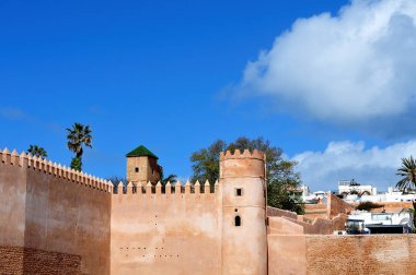 Rabat, Fas başkenti udayas Kasbah müstahkem Ortaçağ şehir duvar