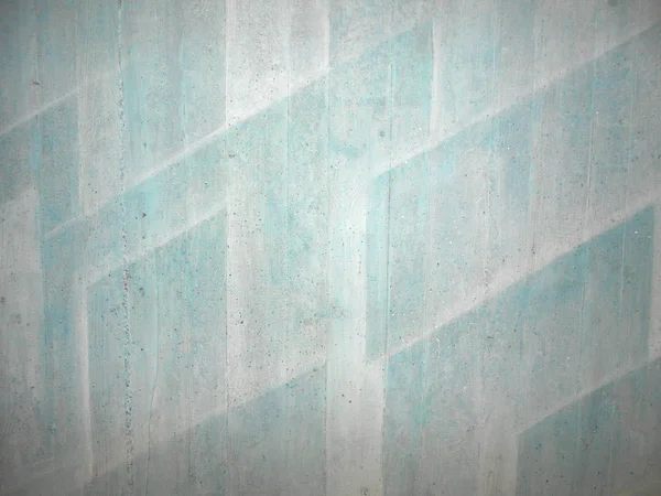 Raue Betonwand Mit Geometrischem Muster Türkisfarbener Farbe Bemalt — Stockfoto