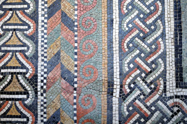 Detail eines antiken römischen Wandmosaiks — Stockfoto