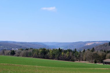 swabian alb karışık orman ile manzara
