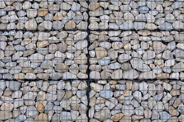 Gabion wall background — Stock Photo, Image