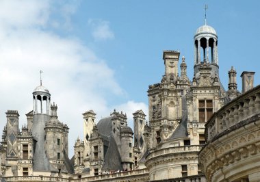 tavan çizgisi Chambord kalesinin parçası