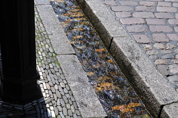 Baechle в Старому місті Фрайбурзі, Німеччина — стокове фото