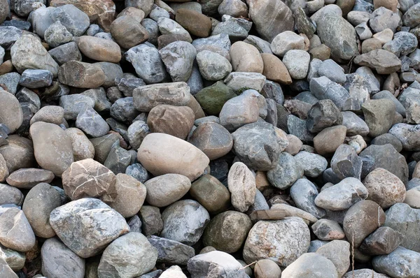 Close Heap Large Pebbles Lying Meadow — Stock Photo, Image