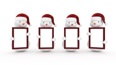 Noel Baba şapkası ve Yönetim Kurulu ile kardan adam