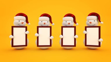 Noel Baba şapkası ve Yönetim Kurulu ile kardan adam