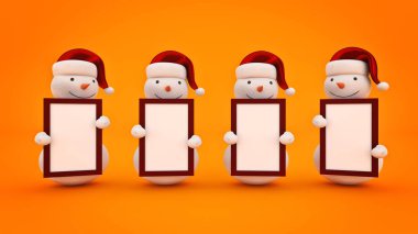 Noel Baba şapkası ve Yönetim Kurulu ile kardan adam