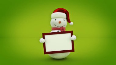 Noel Baba şapkası ve Yönetim Kurulu ile kardan adam