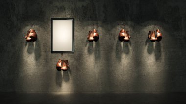 boks eldivenleri. 3D render