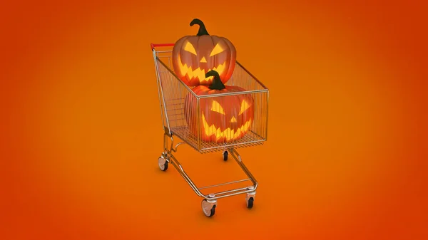 Halloween Pompoen Rendering — Stockfoto