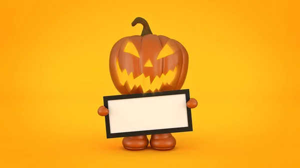 Calabaza Halloween Renderizado — Foto de Stock