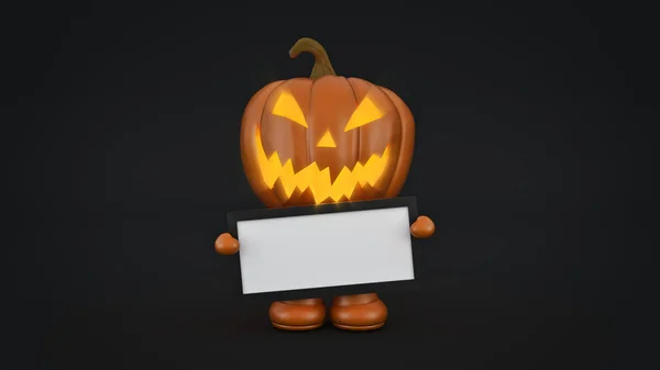 Halloween Pompoen Rendering — Stockfoto