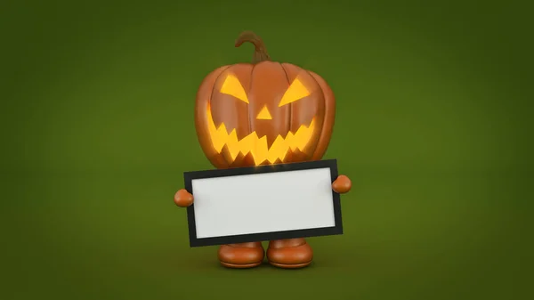 Calabaza Halloween Renderizado — Foto de Stock