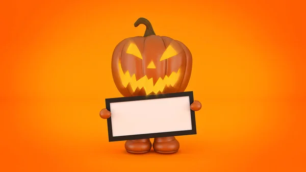 Halloween Pompoen Rendering — Stockfoto