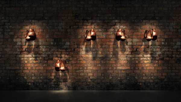 boks eldivenleri. 3D render