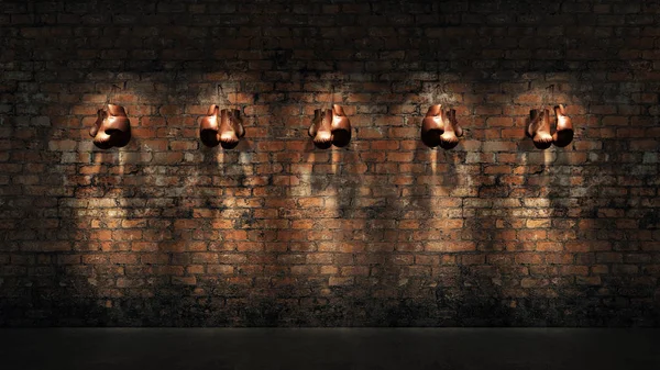 boks eldivenleri. 3D render