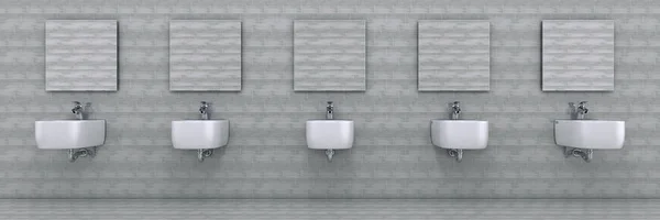 White Toilet Bowl Bathroom Rendering — Stock Photo, Image