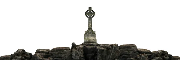 夕暮れ時の墓石 レンダリング — ストック写真