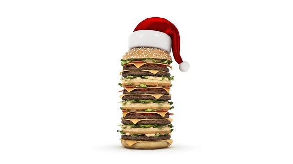 Hamburger Santa Kalap Leképezés — Stock Fotó