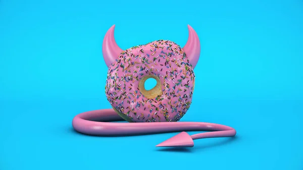 Donut Diabolique Darstellung — Stockfoto