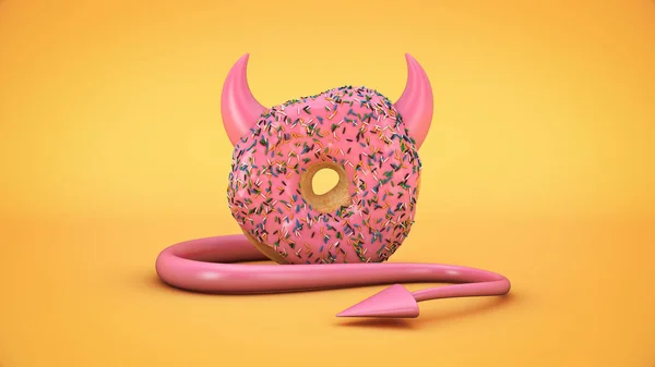 Donut Diabolique Darstellung — Stockfoto