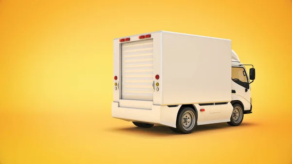 White Delivery Truck Rendering — Stock Photo, Image