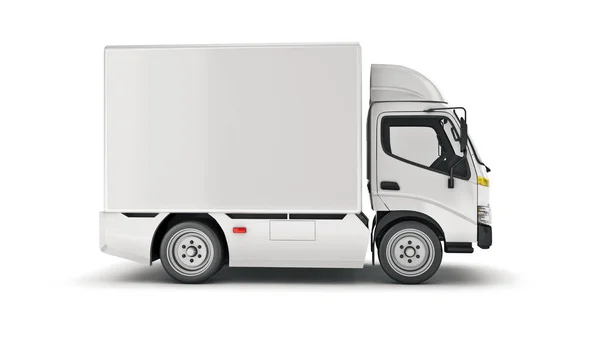White Delivery Truck Rendering — Stock Photo, Image