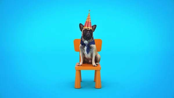 犬の誕生日パーティー レンダリング — ストック写真