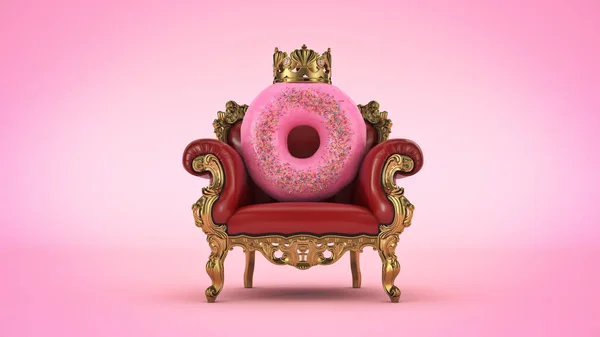 Köstlicher King Donut Darstellung — Stockfoto