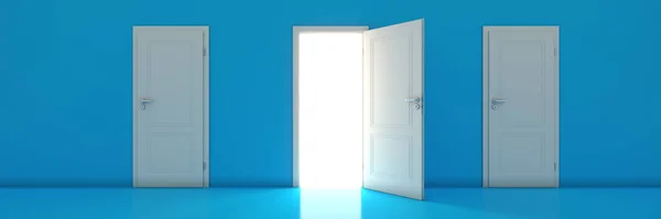 ドアを開けてチャンスの概念だ 3Dレンダリング — ストック写真