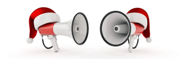 Megaphone Isolated Christmas Concept Rendering — Stock Photo, Image