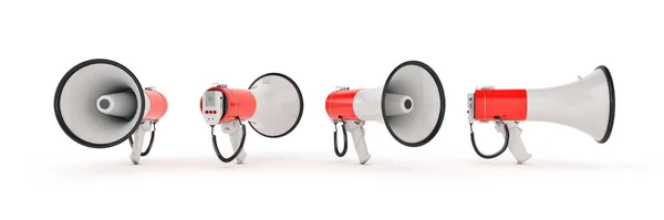 Megaphone Isolated Attention Concept Announcement Rendering — Stock Photo, Image