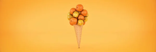 Concepto Helado Frutas Renderizado —  Fotos de Stock