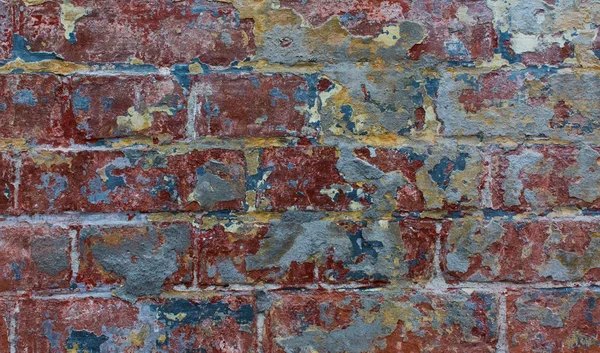 Ziegelmauer. die Textur des Gebäudes. Hintergrund im Loft-Stil. gemalte Ziegel — Stockfoto
