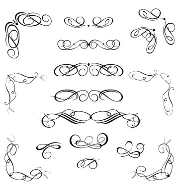 Vintage üstbilgi ve açıları koleksiyonu