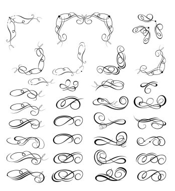 Vintage süsler, cetveller, bölücü ve açıları koleksiyonu