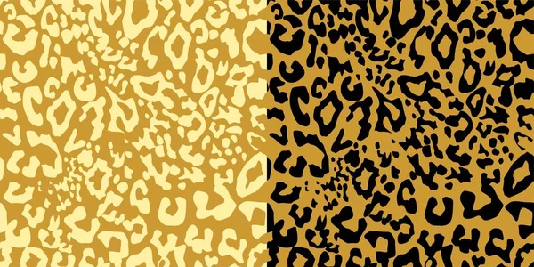 Sandfärgade Leopard Utskrifter Variation Sömlös Mode Tapet För Textil Shirt — Stock vektor