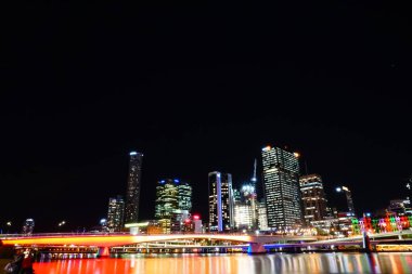 Brisbane nehir köprüden Almanya'nın renkleri ile.