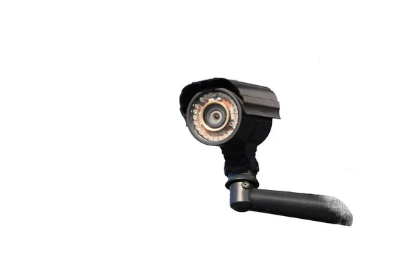 Câmera Cctv Moderna Uma Parede Conceito Vigilância Monitorização — Fotografia de Stock