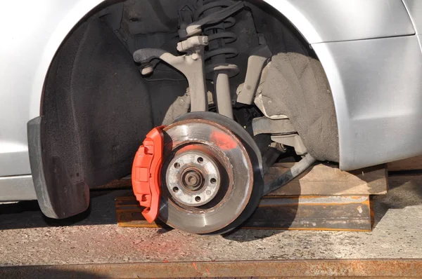 Car Repair Replacement Brake Discs Pads — Stock Photo, Image